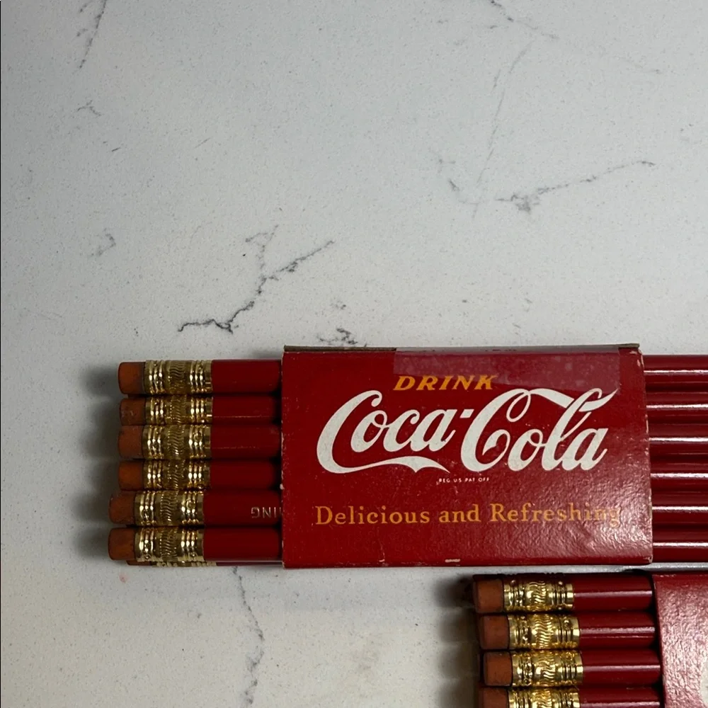 Vintage Coca Cola Red Pencil Case Set